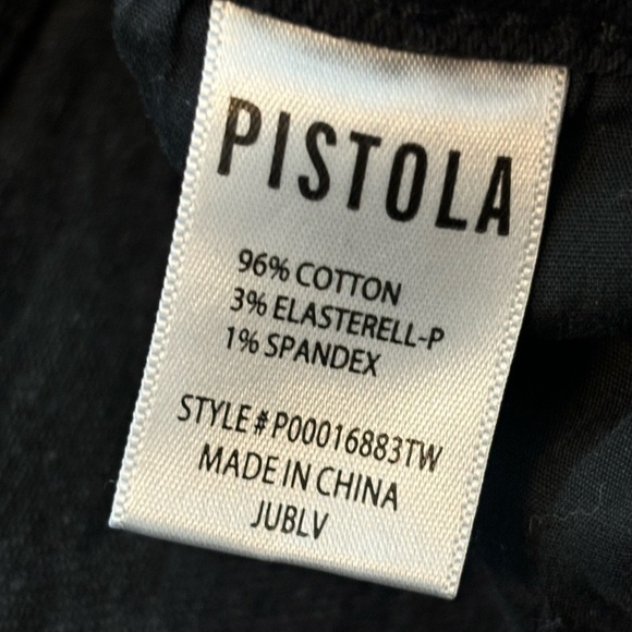 Pistola Black High Rise Straight Ankle Hidden Button Fly Jeans - Picture 9 of 9